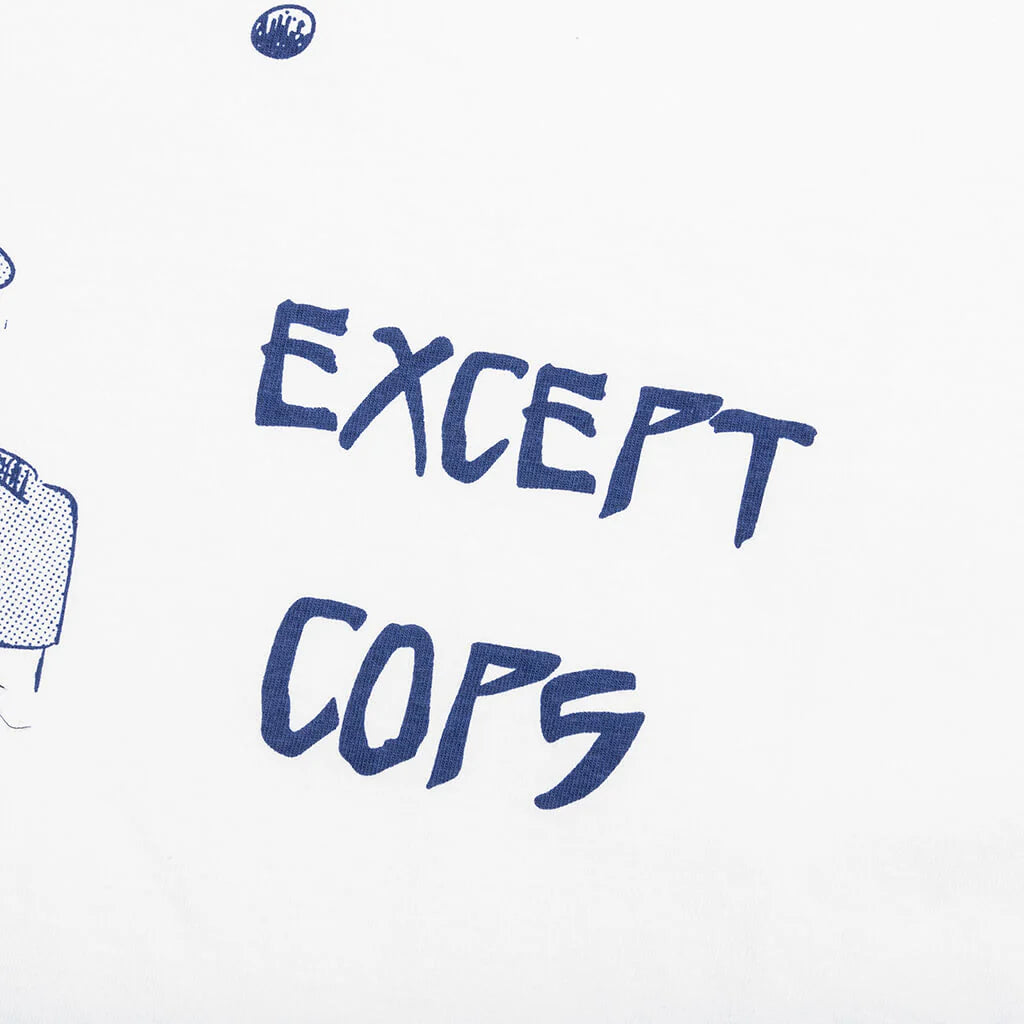 Good Morning Cops Tee White