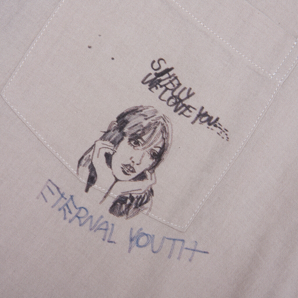 Eternal Youth Oversized Dress Shirt Grey