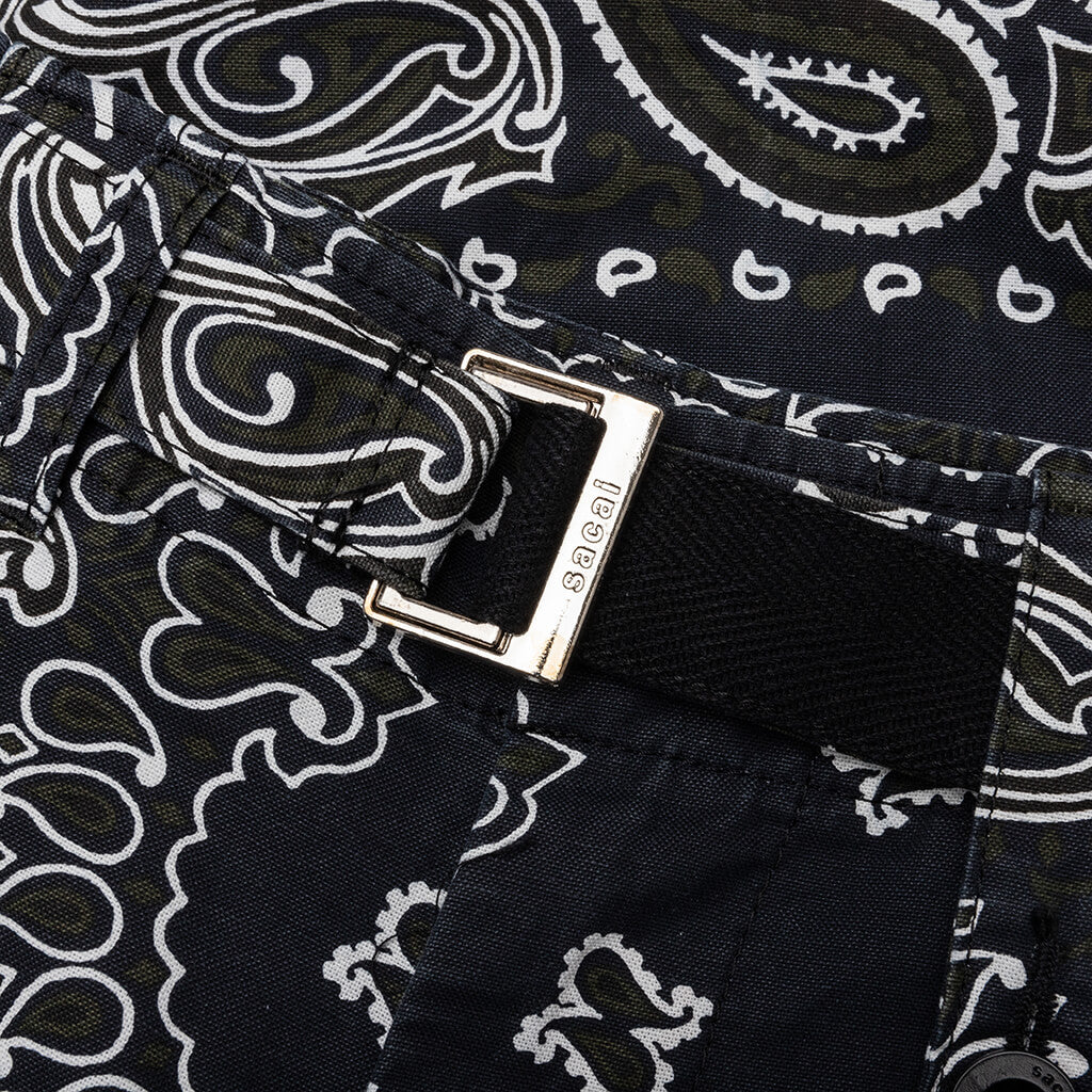 Bandana Print Pants Navy