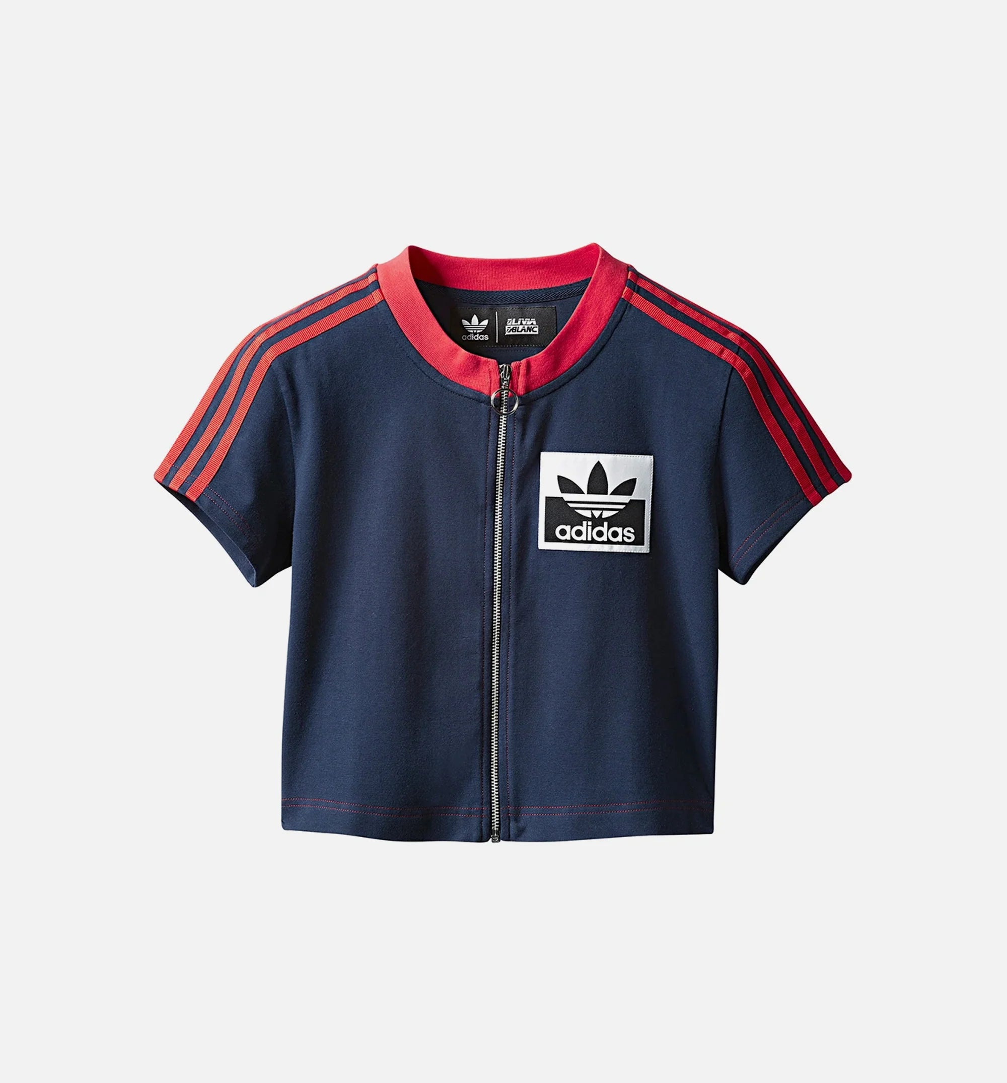 Olivia Oblanc X adidas X Kendall Jenner Womens Crop Top Navy Red