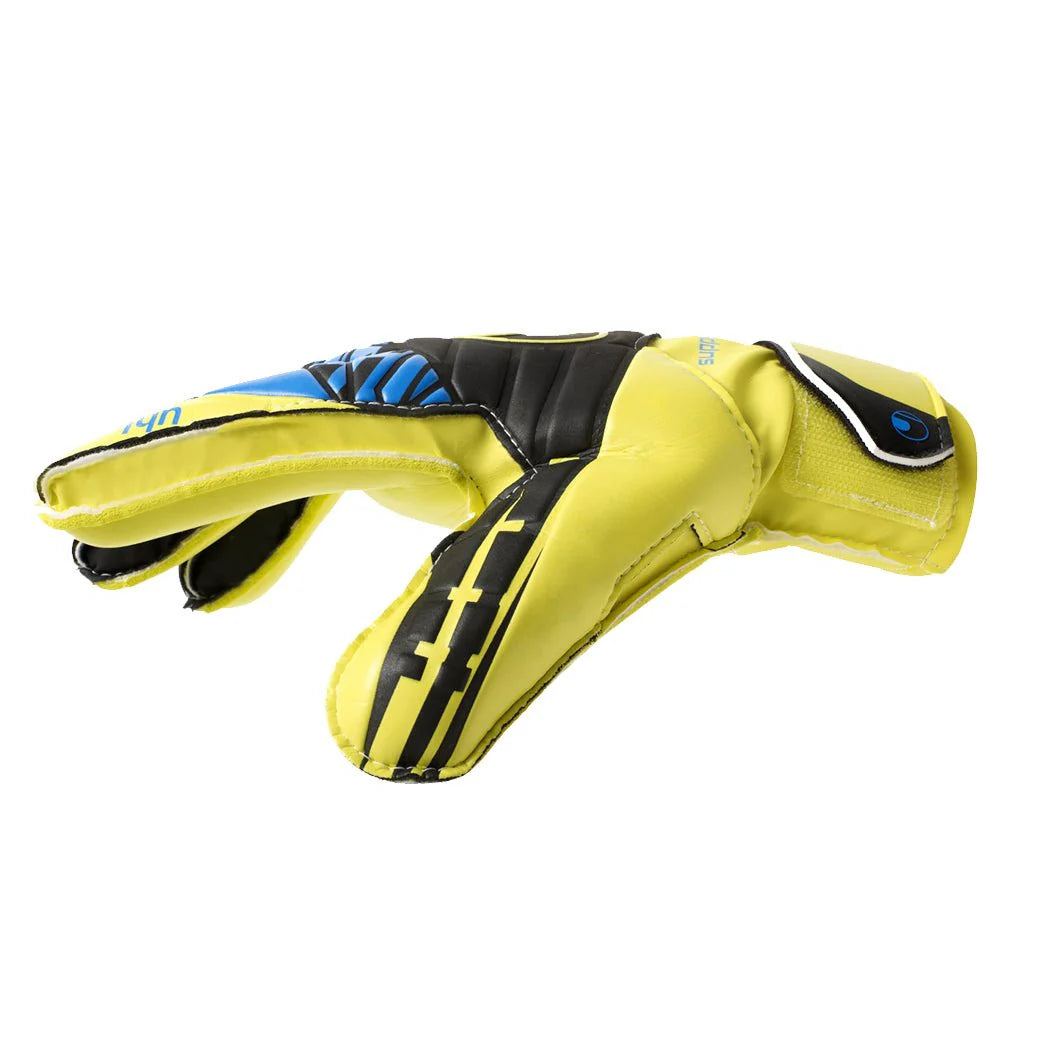 Uhlsport Kids Eliminator Soft SF Junior Goalkeeper Gloves Yellow Black Blue