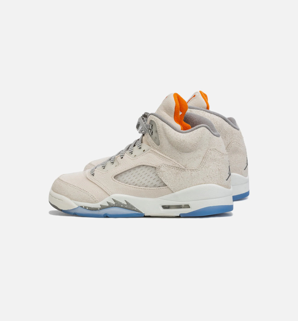 Air Jordan 5 Retro SE Craft Grade School Lifestyle Shoe Beige Grey Free Shipping