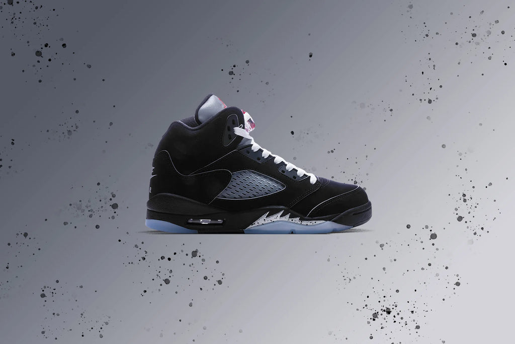 Air Jordan 5 Retro OG Black Metallic Reimagined GS Black White Metallic Silver Fire Red