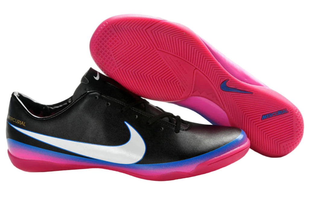 Nike Mercurial Victory III CR Cristiano Ronaldo Indoor Youth Soccer Shoes Black White Blue Pink