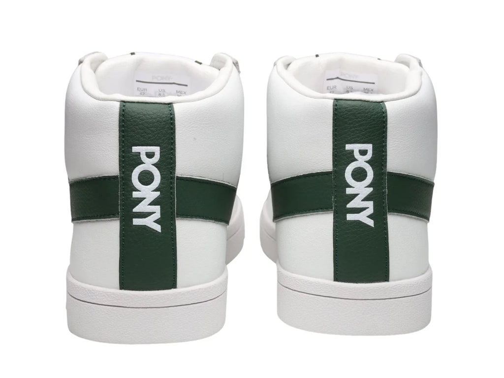 Tenis PONY Top Start HI Blanco y Verde Esmeralda para Hombre