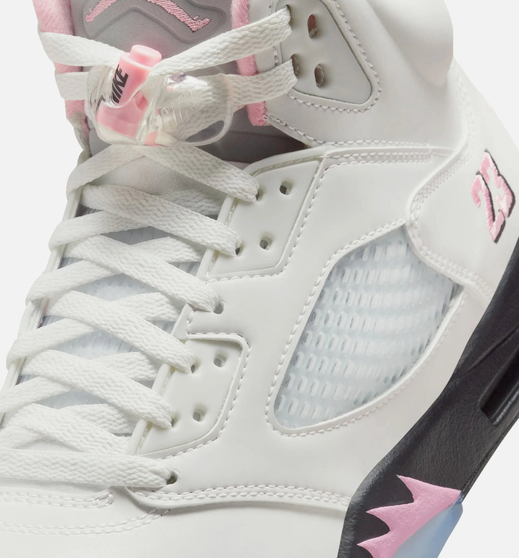 Air Jordan 5 Retro Medium Soft Pink Mens Lifestyle Shoe White Soft Pink Black
