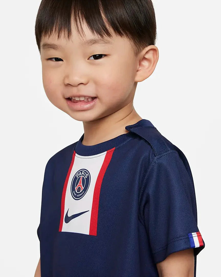 Nike Little Kids Paris Saint Germain Home Mini Kit 22 23 Navy