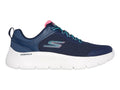 Tenis Skechers Go Walk Flex Azul Marino y Coral para Mujer