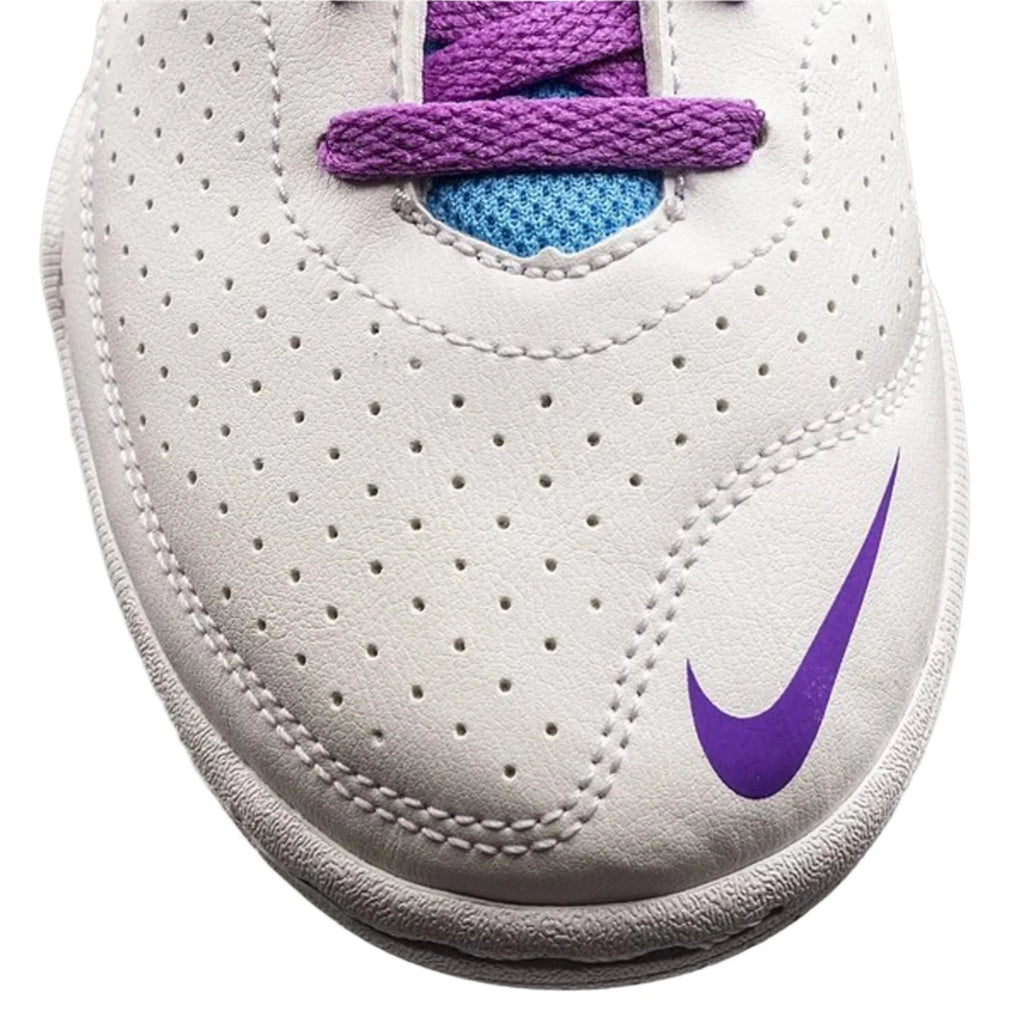 Nike JR Elastico II Indoor Soccer Shoes White Laser Purple Blue Hero