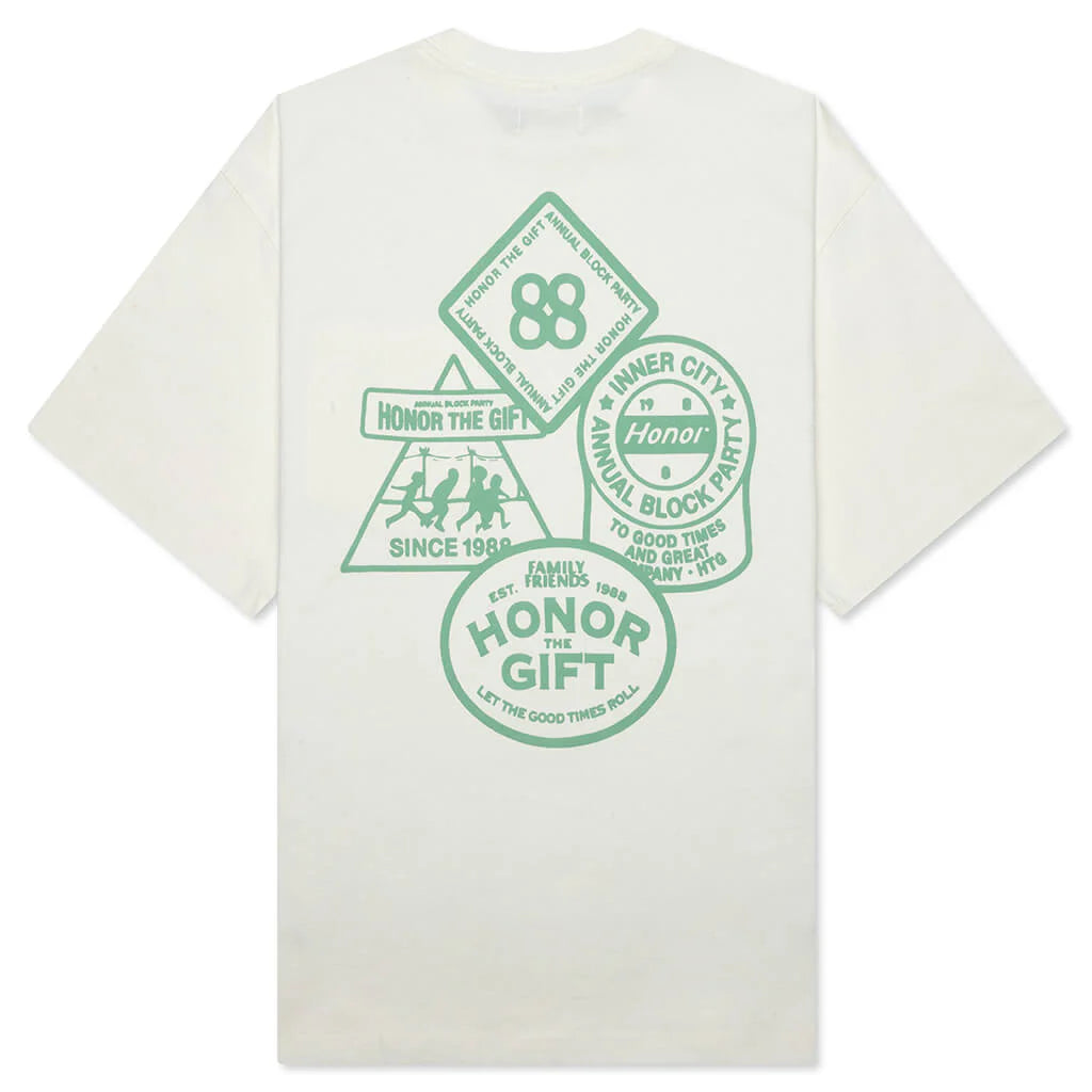 88 Block T Shirt Bone