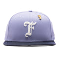 Feature x New Era Old English F Snapback Hat w Pin Lavender Night Shift Navy