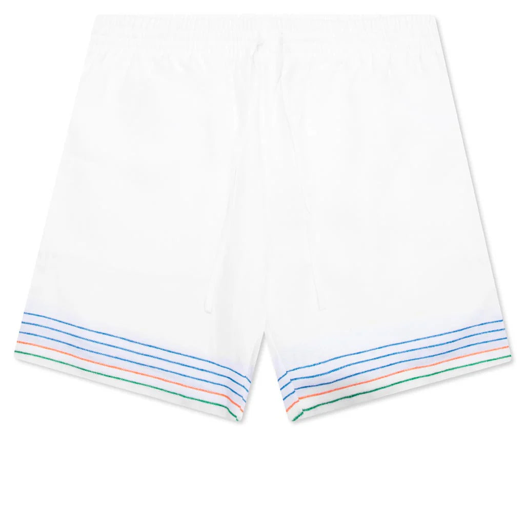 Embroidered Linen Shorts Le Fil De La Musique