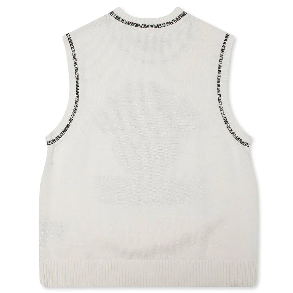 Knit Varsity Basketball Jersey White