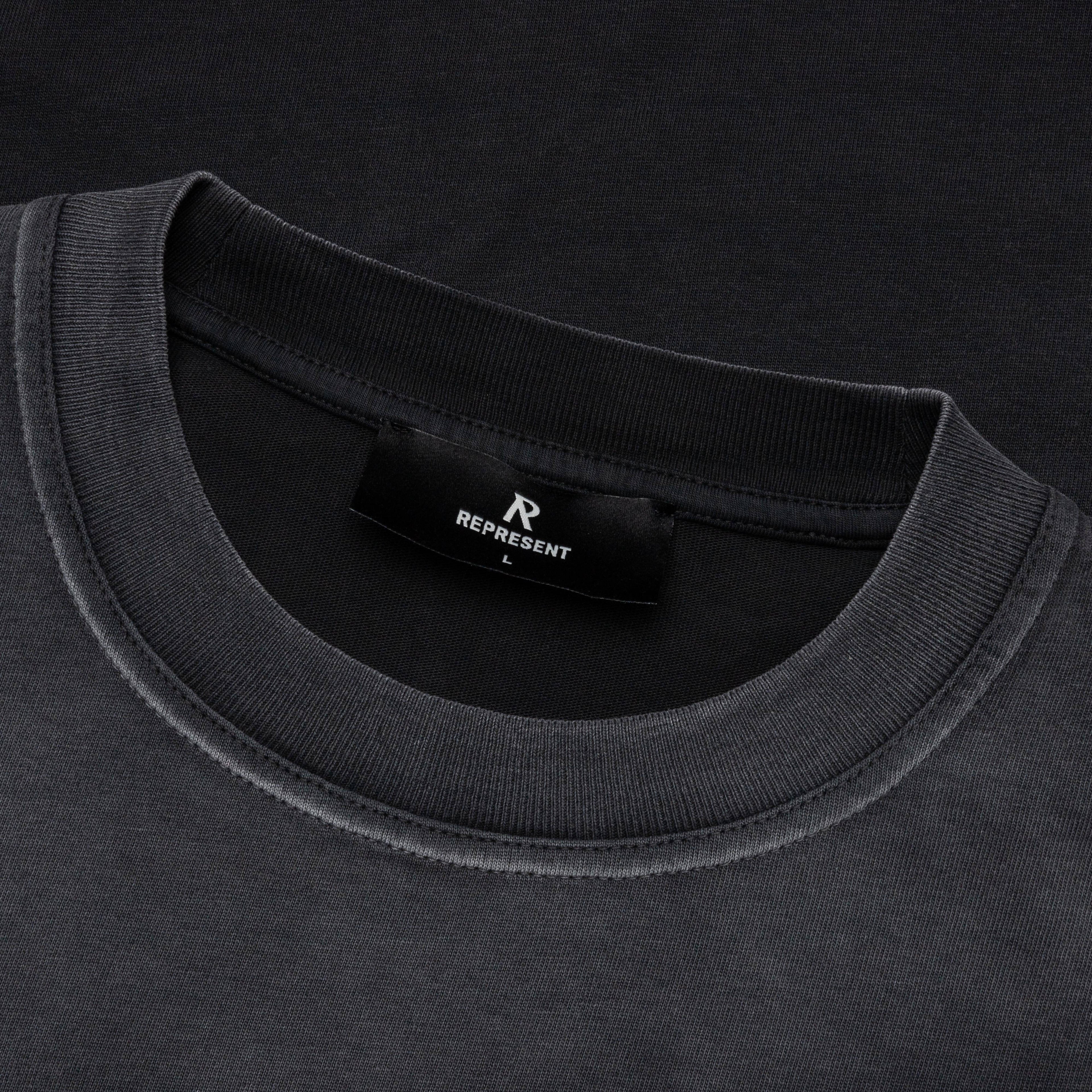 Feature x Represent Multi Logo T Shirt Stained Black