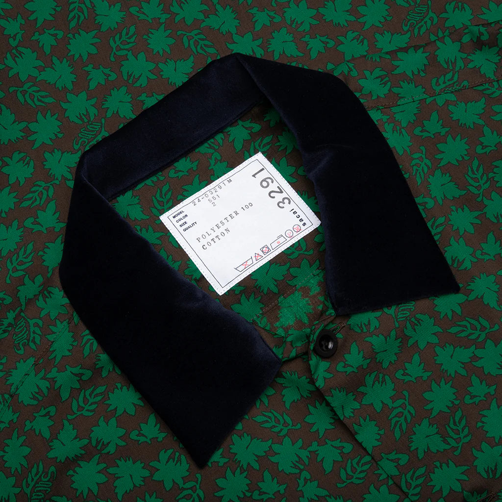 Floral Print Shirt Green
