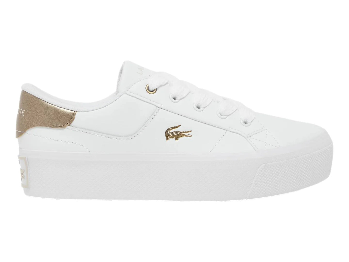 Tenis Lacoste Ziane Platform Blanco y Rosa para Mujer