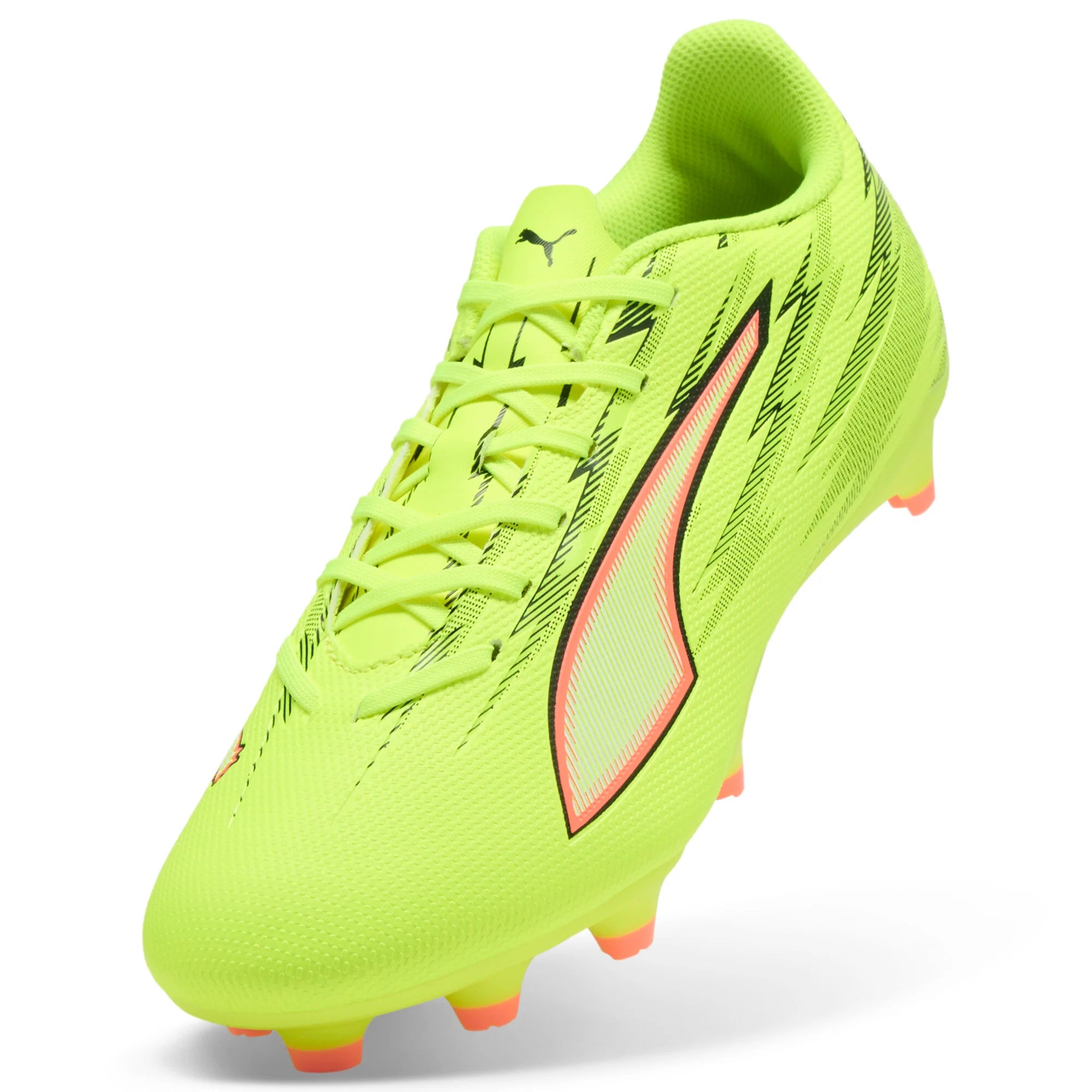 PUMA Ultra 6 Play FG AG Firm Multi Ground Mens Soccer Cleats Yellow Black Red