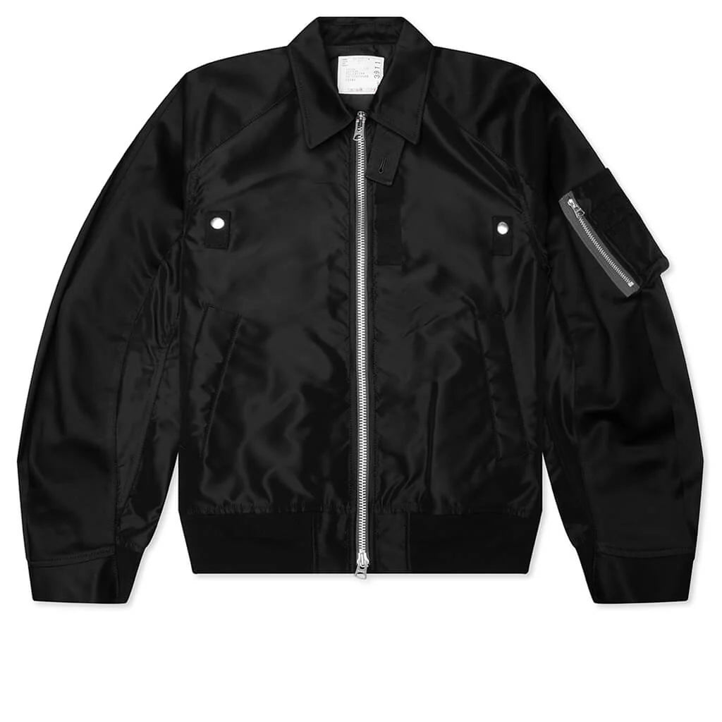 Cotton Chino x Nylon Twill Blouson Black