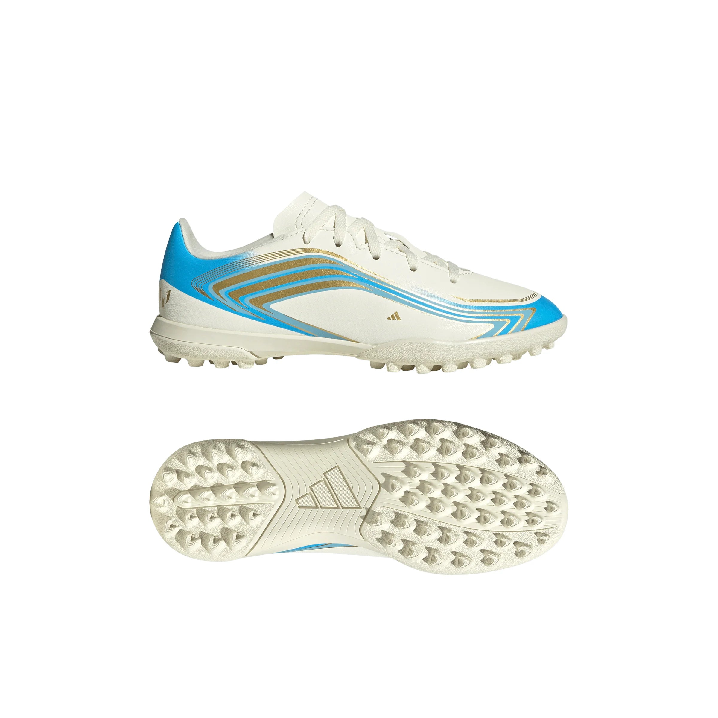 adidas F50 Messi Club Turf Youth Soccer Cleats Ivory