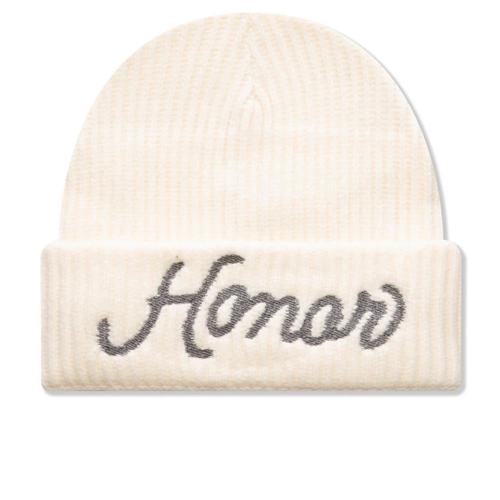Honor Heavy Knit Beanie Vintage White