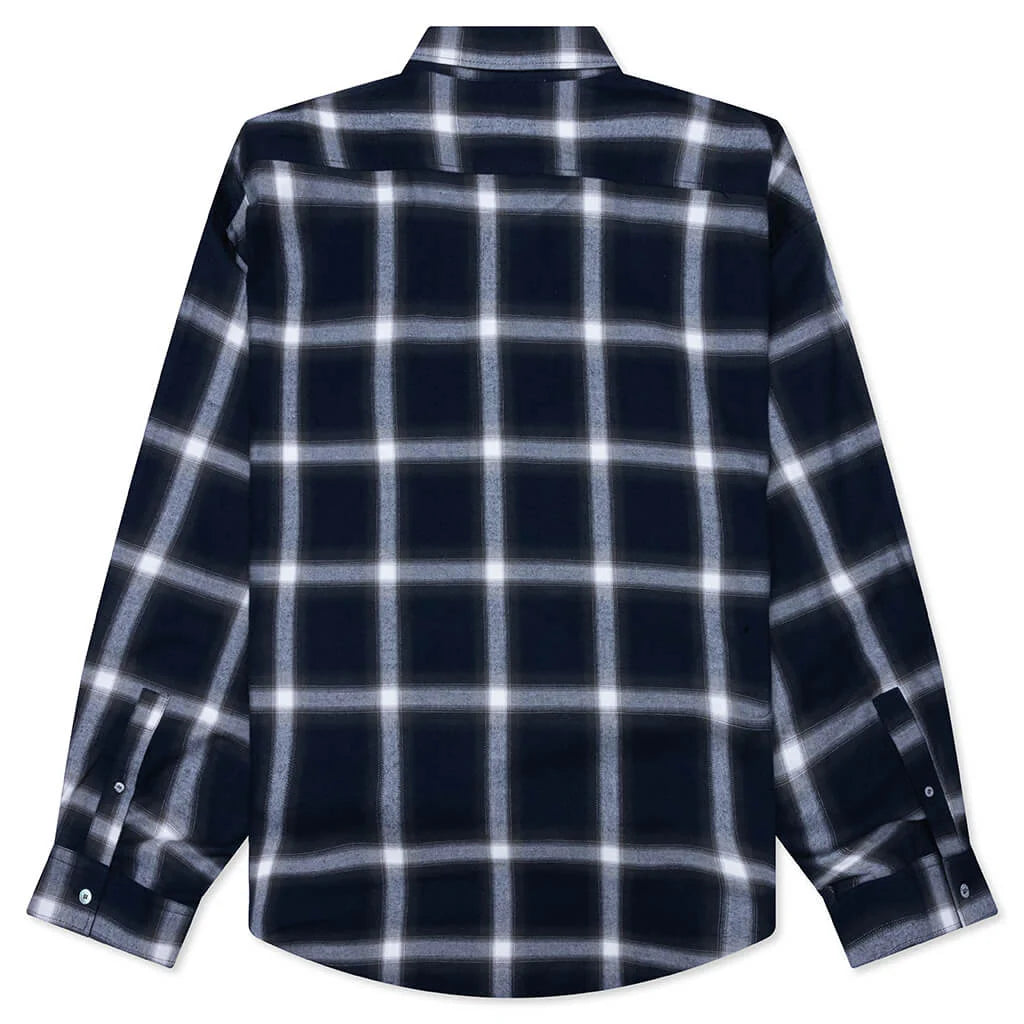 Check Button up Shirt Navy Multi