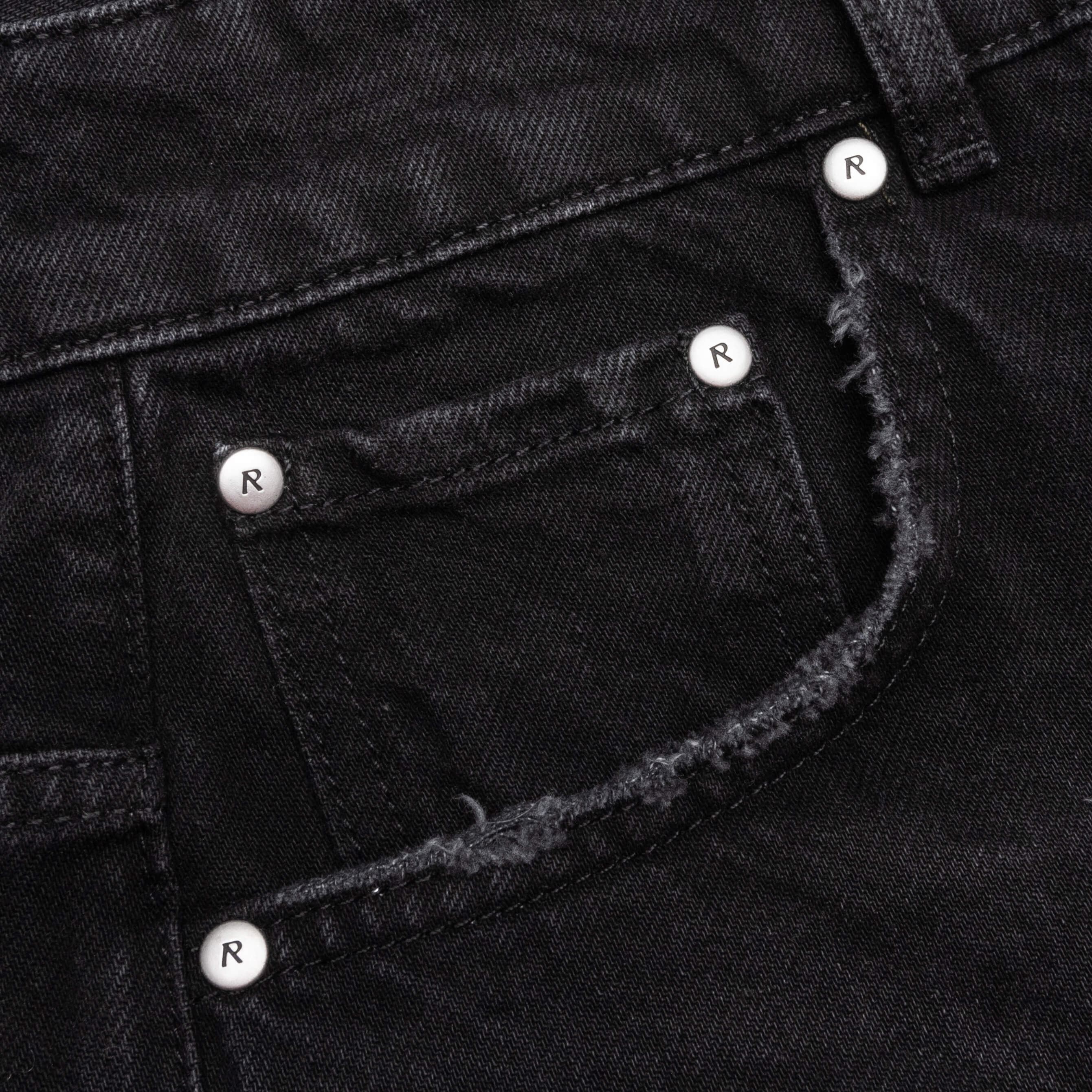 Tailored Denim Shorts Black