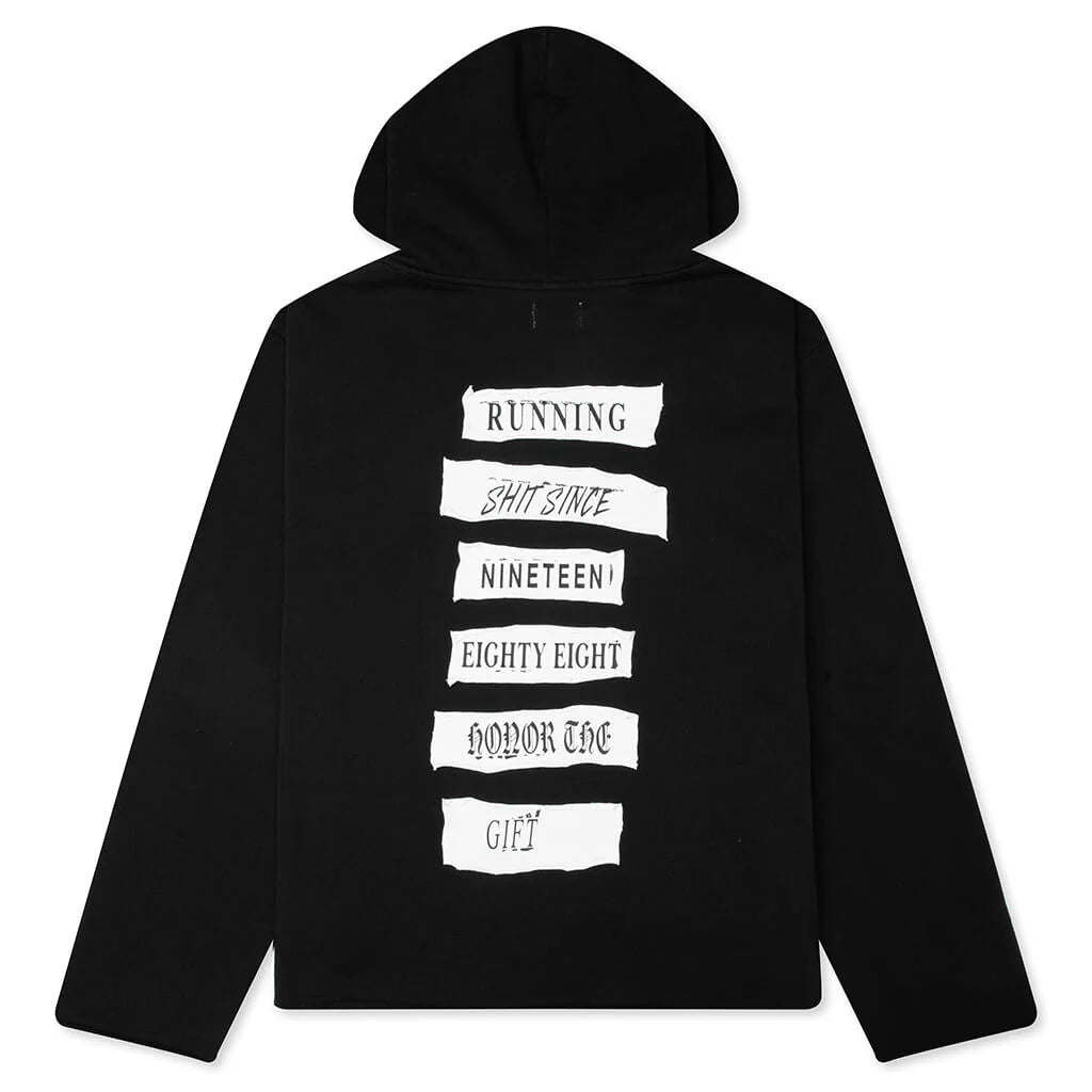 Running Shit Since 1988 Zip Hoodie Black