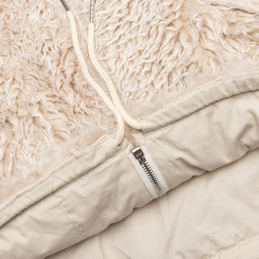 Shaggy Fleece Faux Fur Jacket Glass