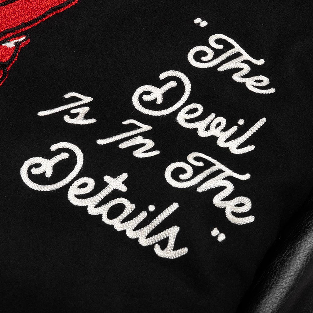 Saint Michael Devil Varsity Jacket Black