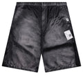 Aged Satin Shorts Black