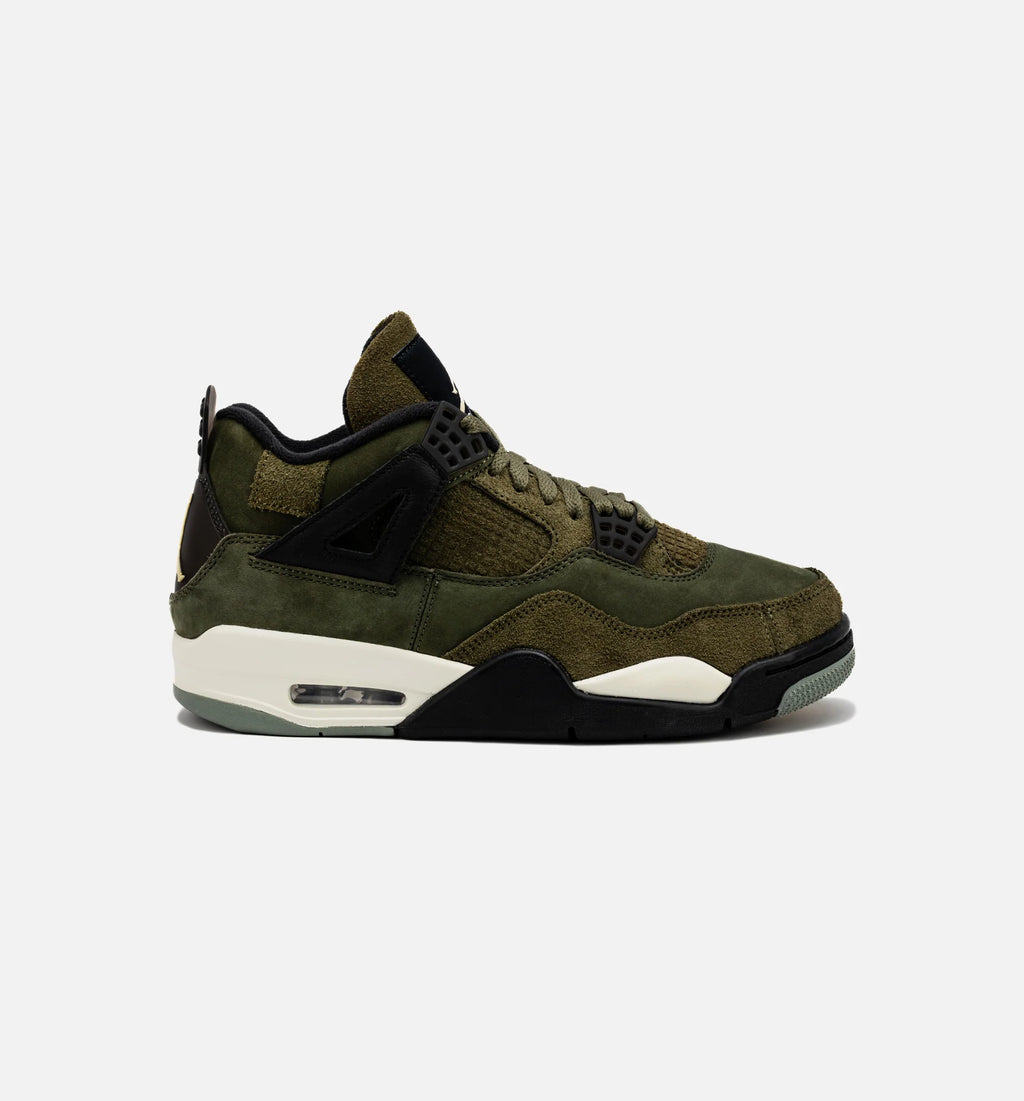 Air Jordan 4 Retro Craft Olive Mens Lifestyle Shoe Medium Olive Black