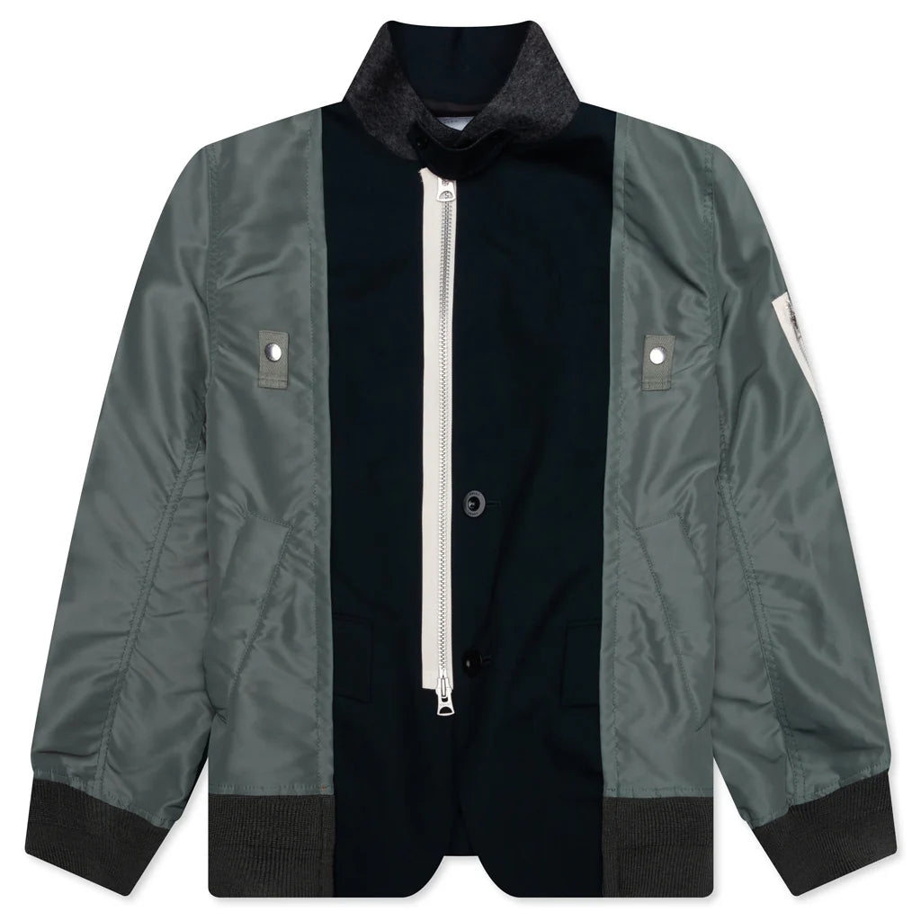 Suiting X Nylon Twill Jacket Navy Khaki