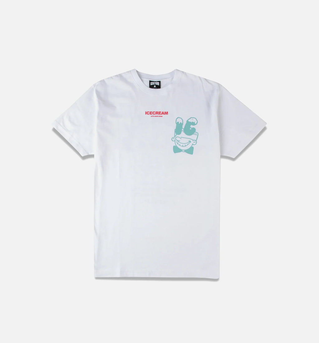 Ice Cream Man Short Sleeve Mens T Shirt White