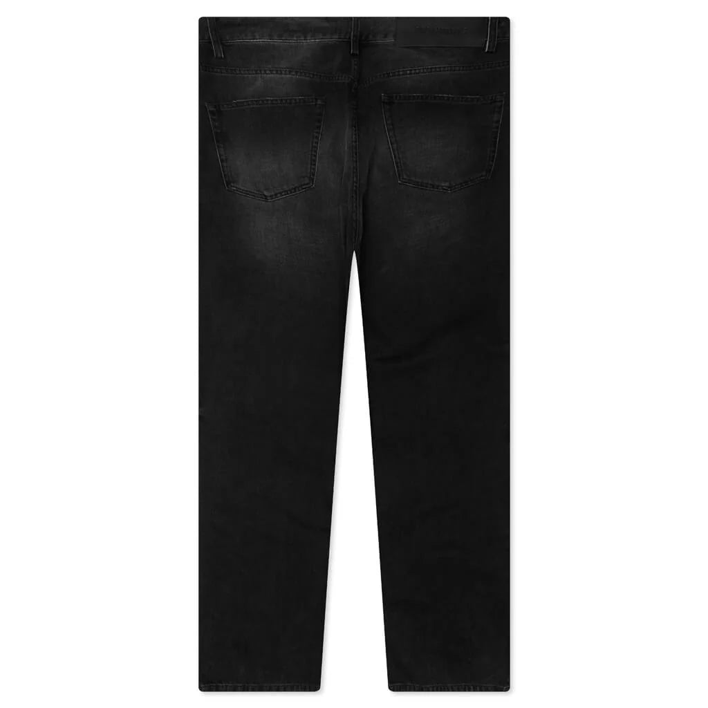 Beaded Sun Wide Jeans Charcoal Wash