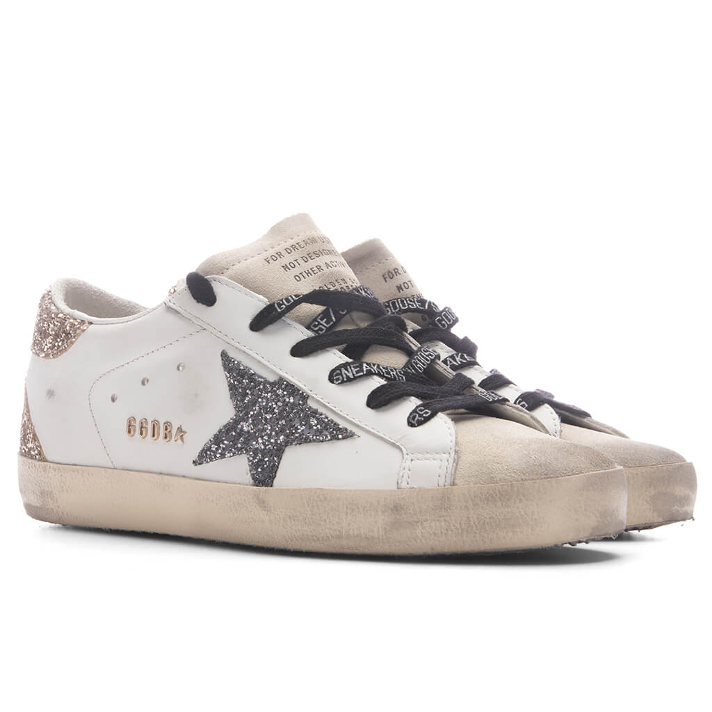 Womens Super Star Optic White Seedpearl Black Gold