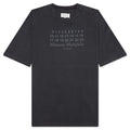 Number Logo Cotton T Shirt Washed Black