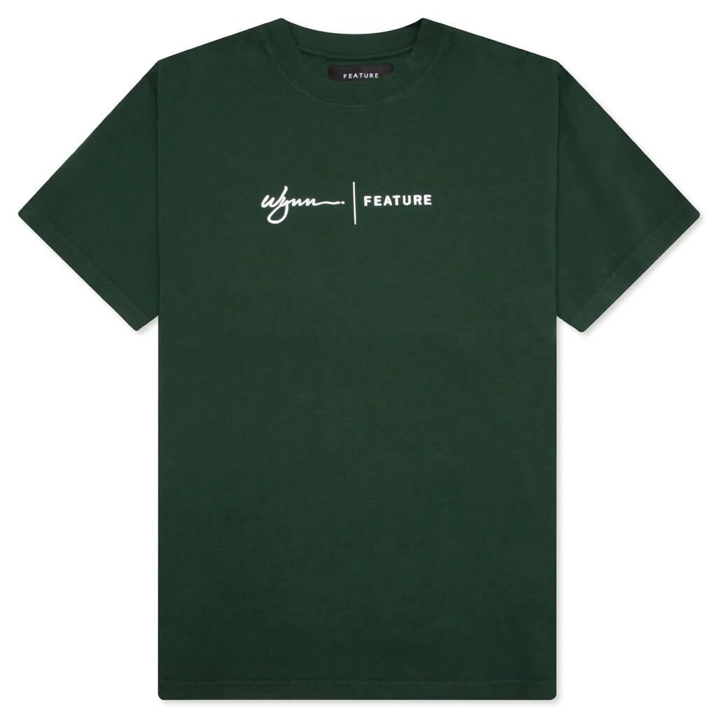 Feature x Wynn Logo Lock Up Tee Evergreen