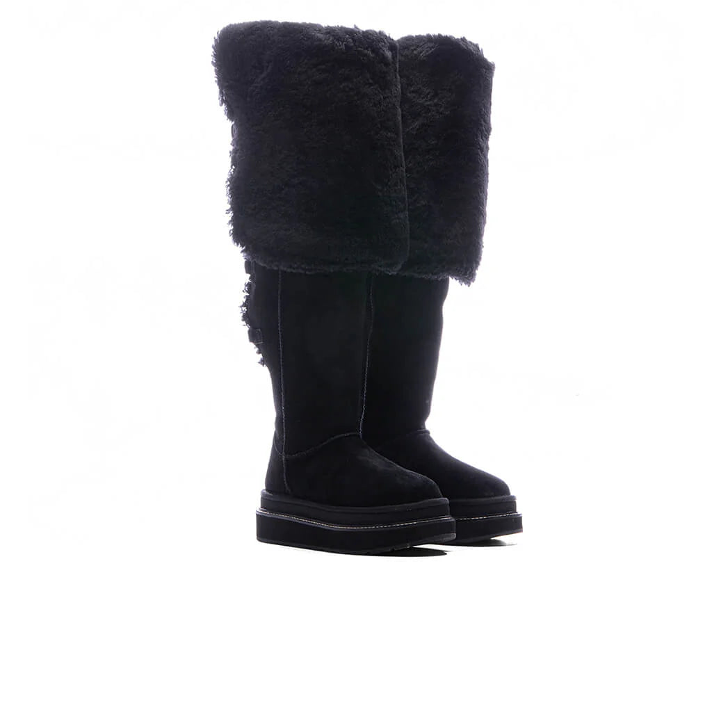 UGG x Sacai Womens Thigh High Boot Black