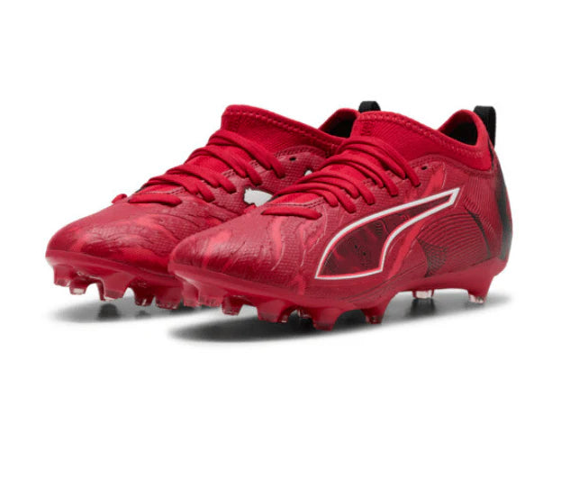 PUMA Ultra 6 Match CP FG AG Firm Multi Ground Kids Soccer Cleats Black Red