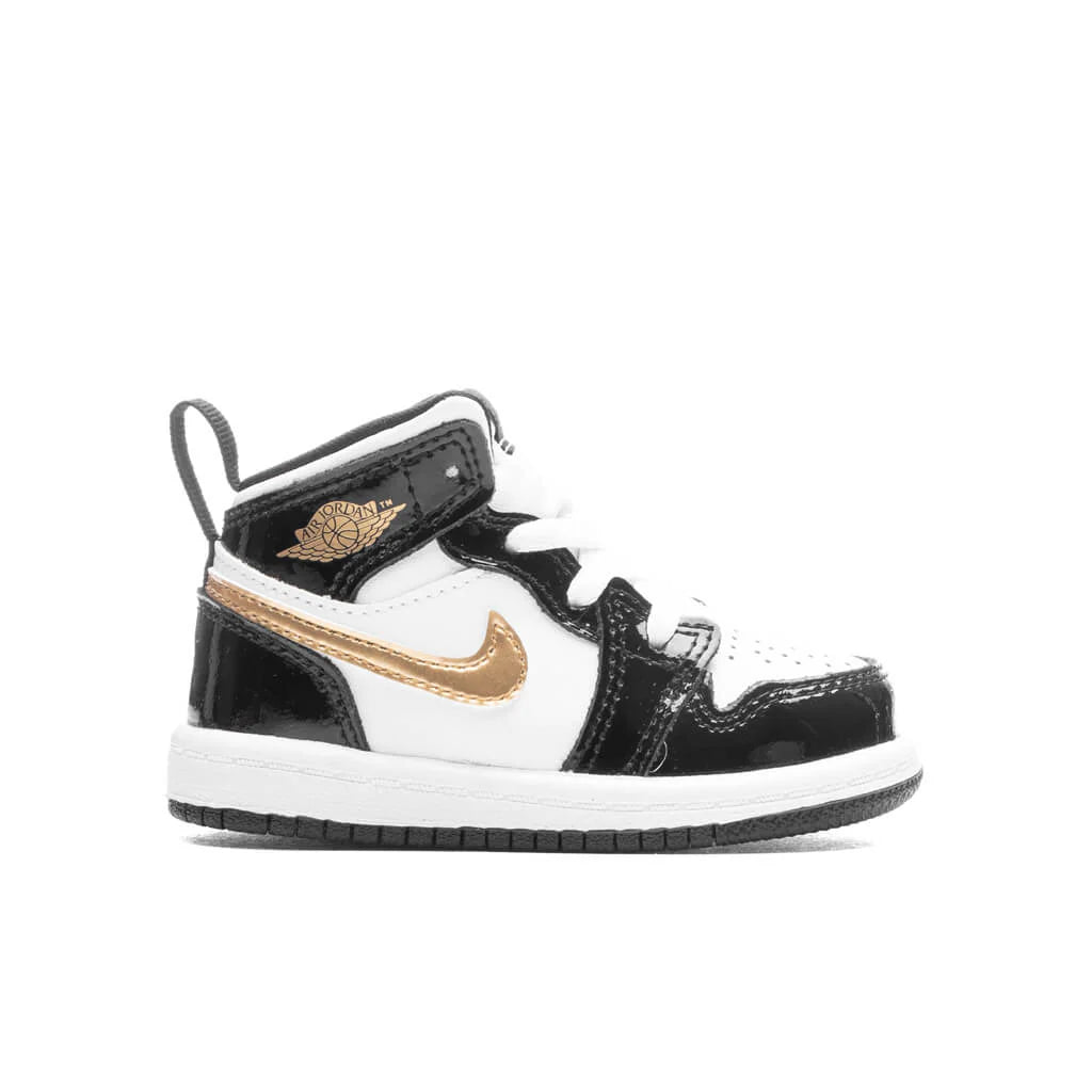 Air Jordan 1 Mid SE TD Black Gold Black Metallic Gold White