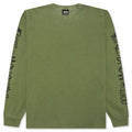 International Crew Pigment Dyed L S Tee Olive