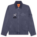 Twilled Bird Wheel Jacket Washed Blue
