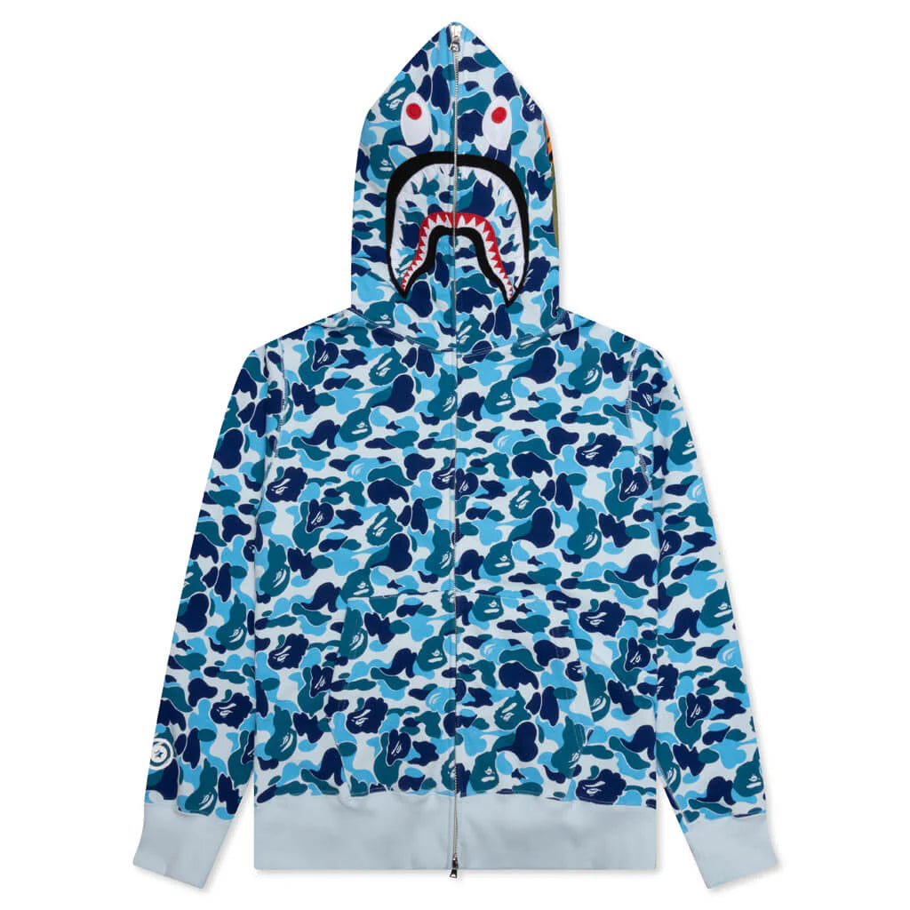 Abc Camo Shark Full Zip Hoodie Blue