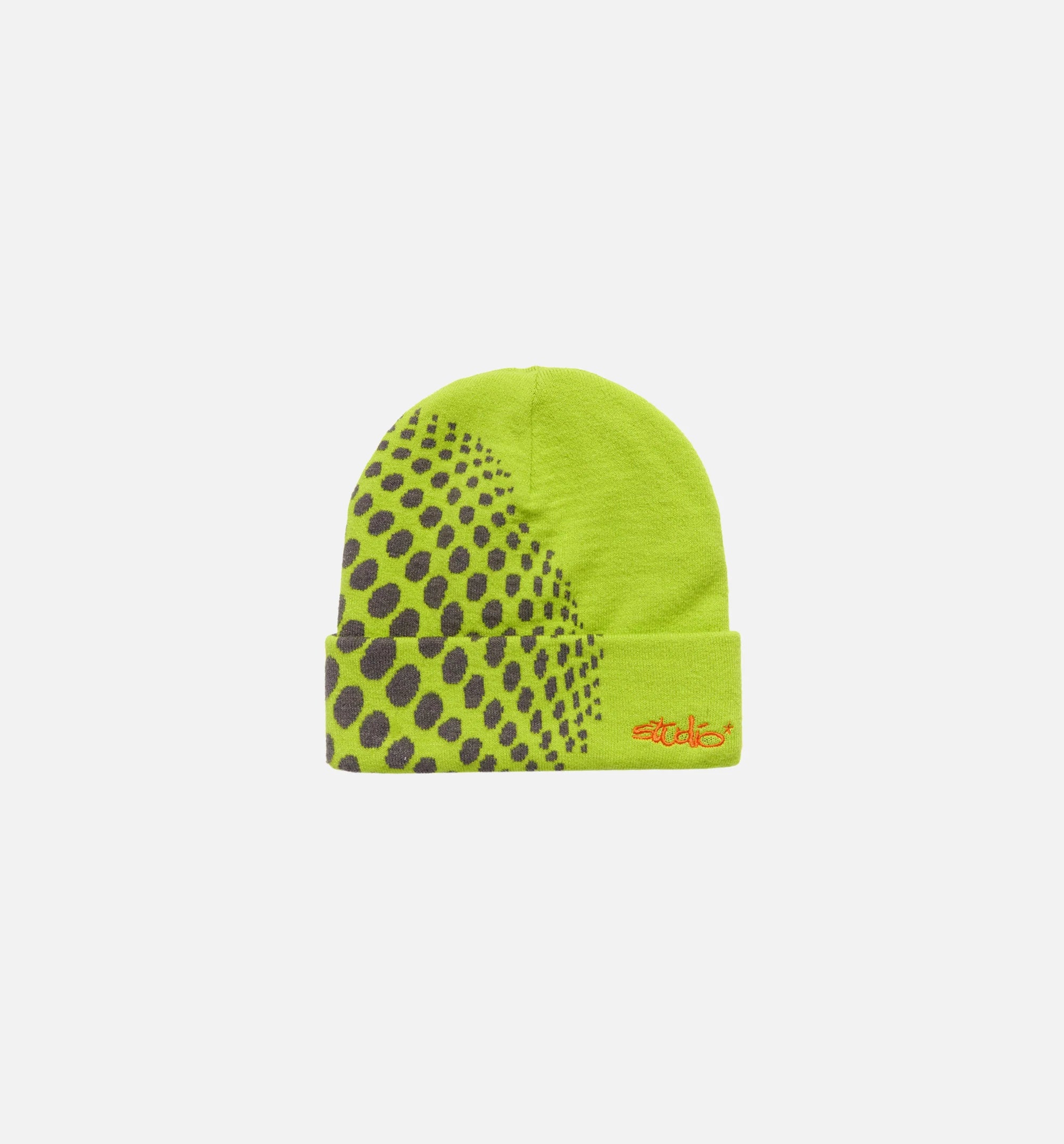 Studio Orbit Fold Over Mens Beanie Green