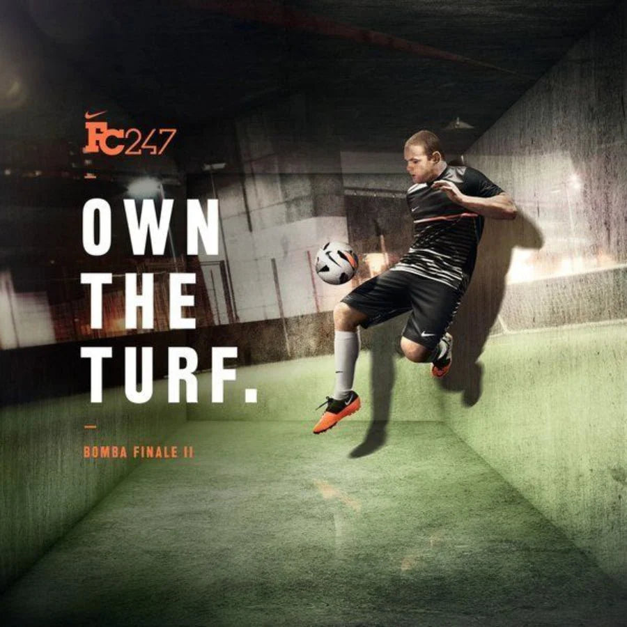 Nike JR Bomba II TF Turf Soccer Cleats Orange Black