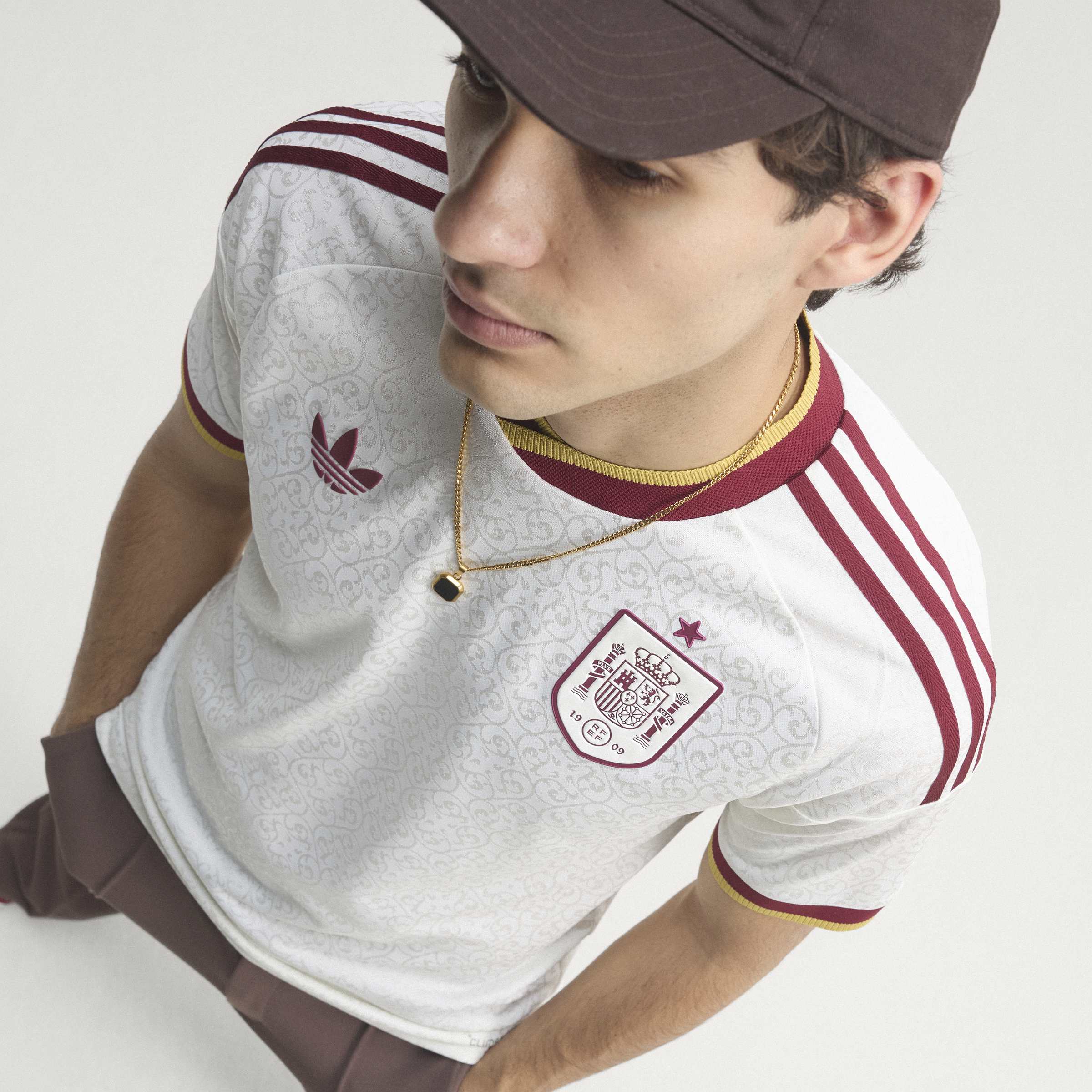 adidas Spain Away Authentic Mens Soccer Jersey 2026 White