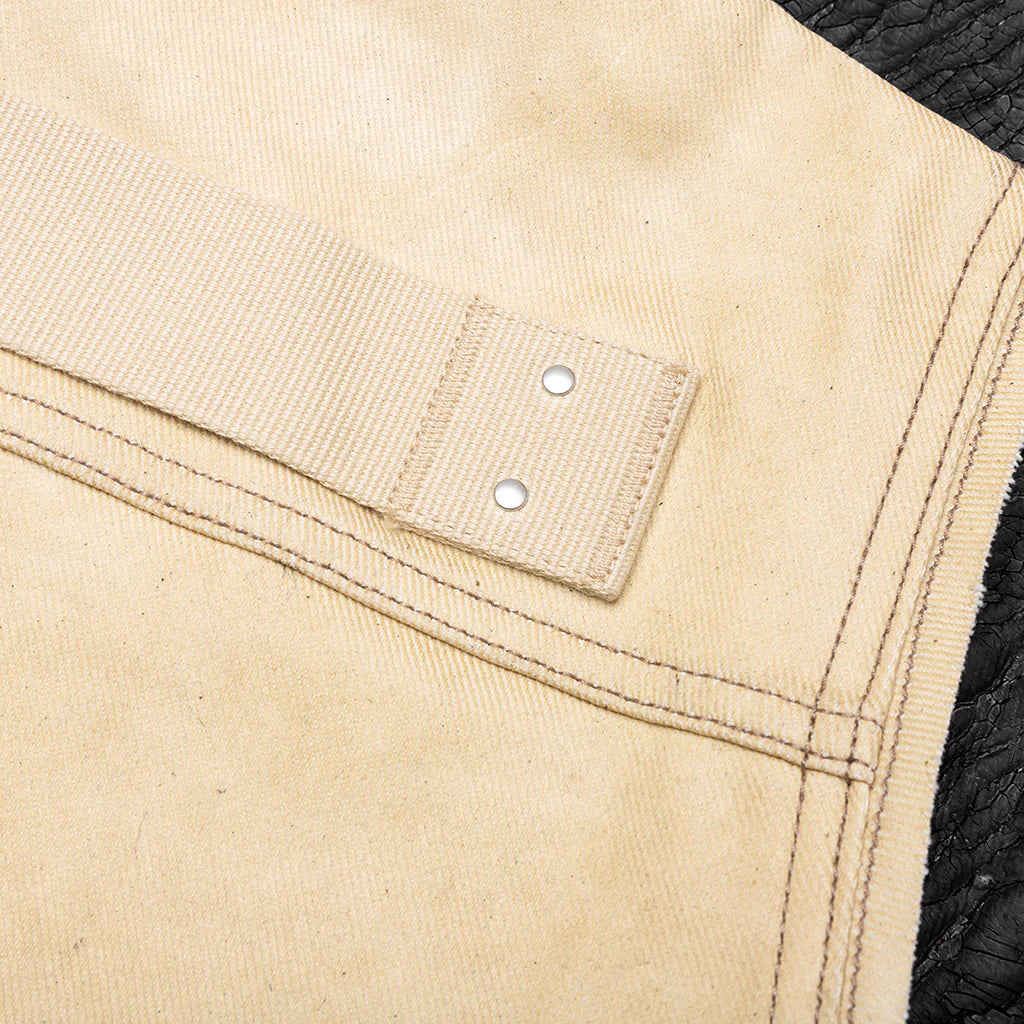 Sl Tommy Jumbo Sleeveless Denim Jacket Parchment Black