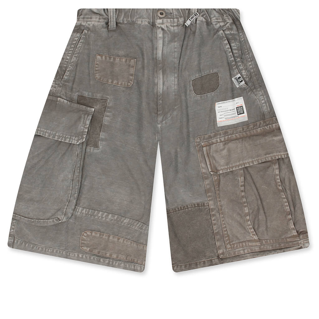 Repaired Cargo Shorts Light Grey