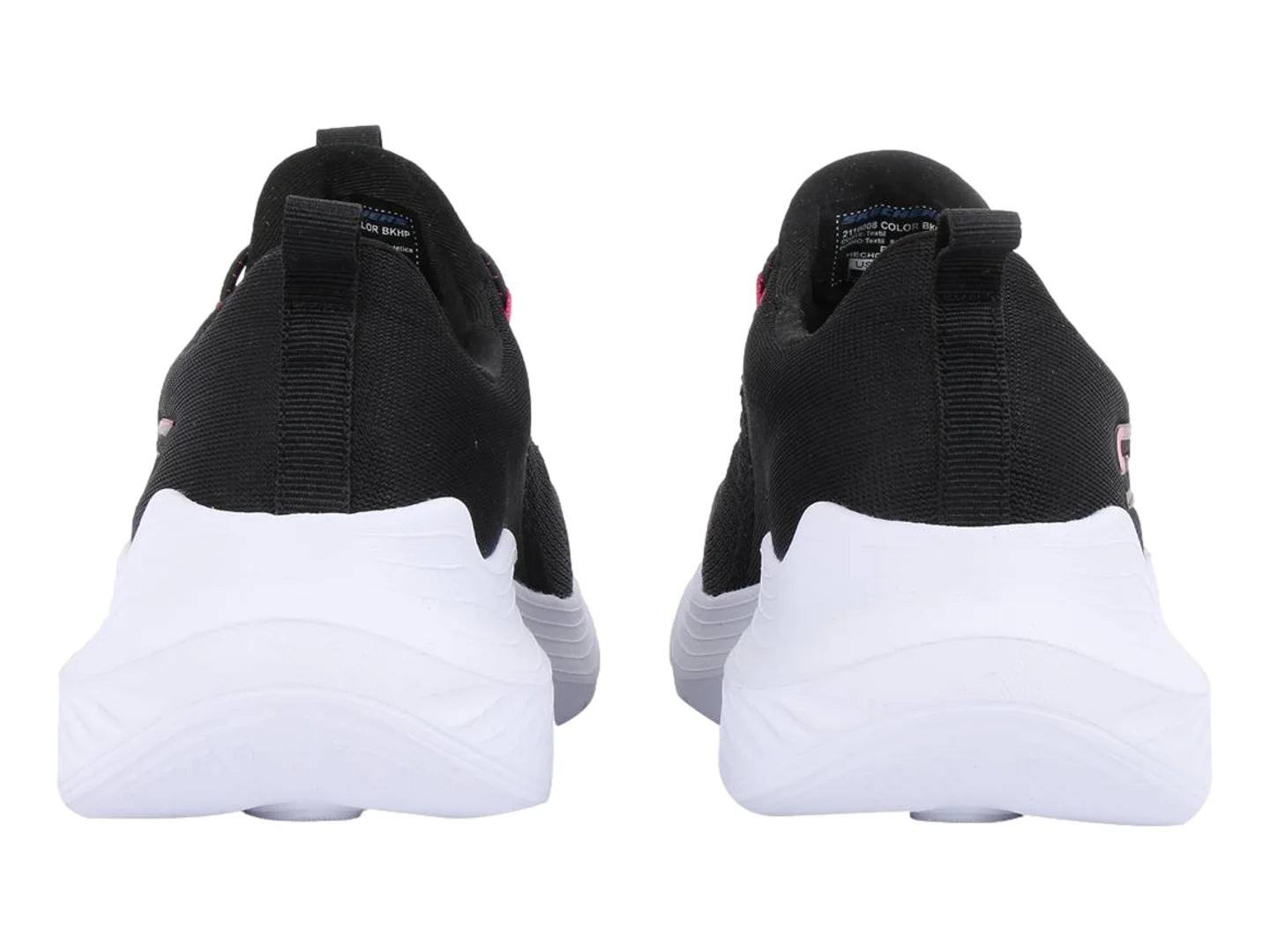 Tenis Skechers BOBS Sport Negro con Fucsia para Mujer