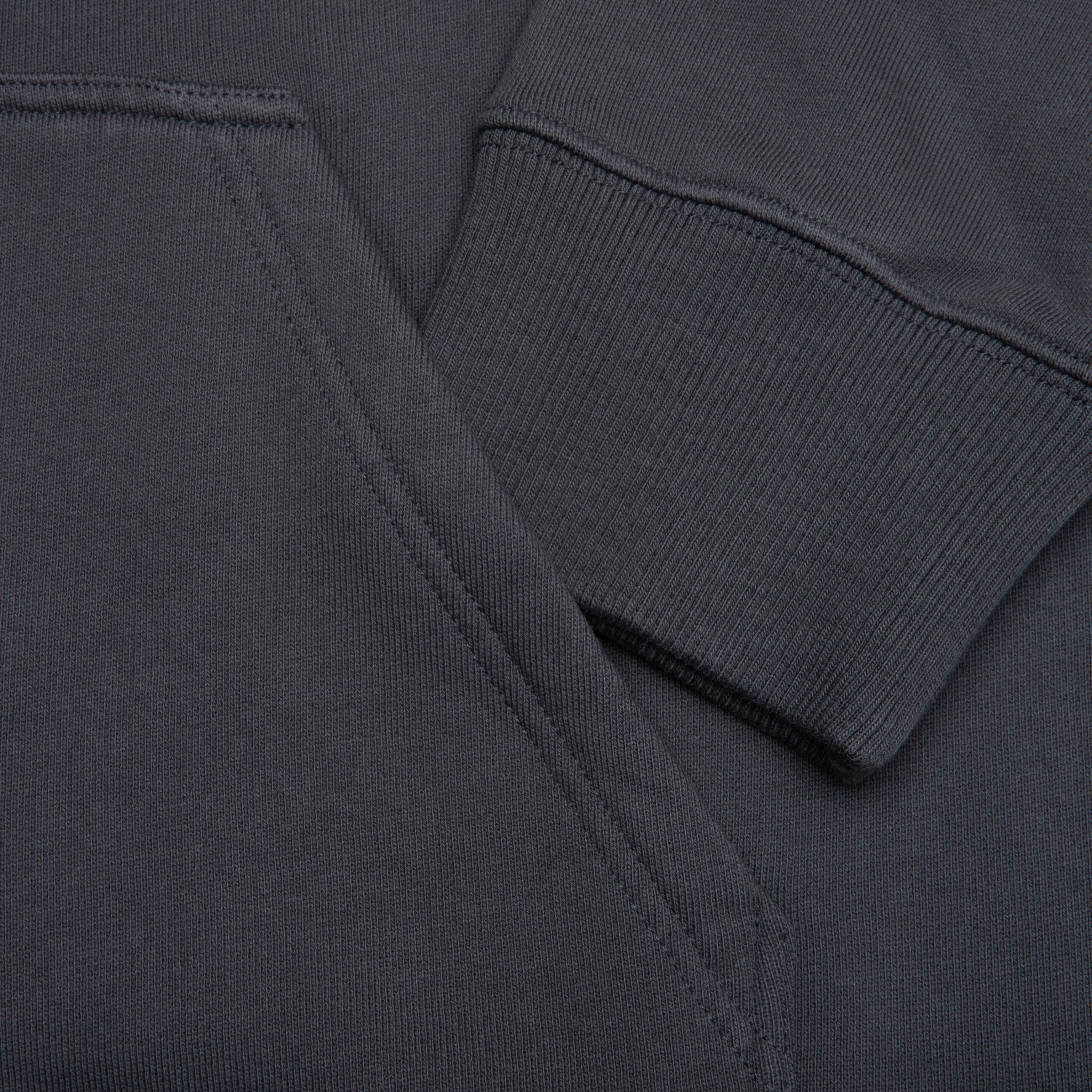 Printed Felpa Slim Fit Hoodie Charcoal